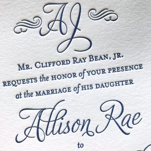 Custom Letterpress Wedding Invitations & Affordable Letterpress Invitations | Mospens Studio