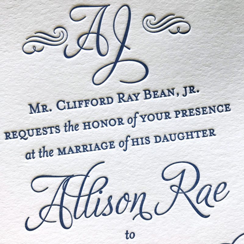 Letterpress Wedding Invitations | Mospens Studio