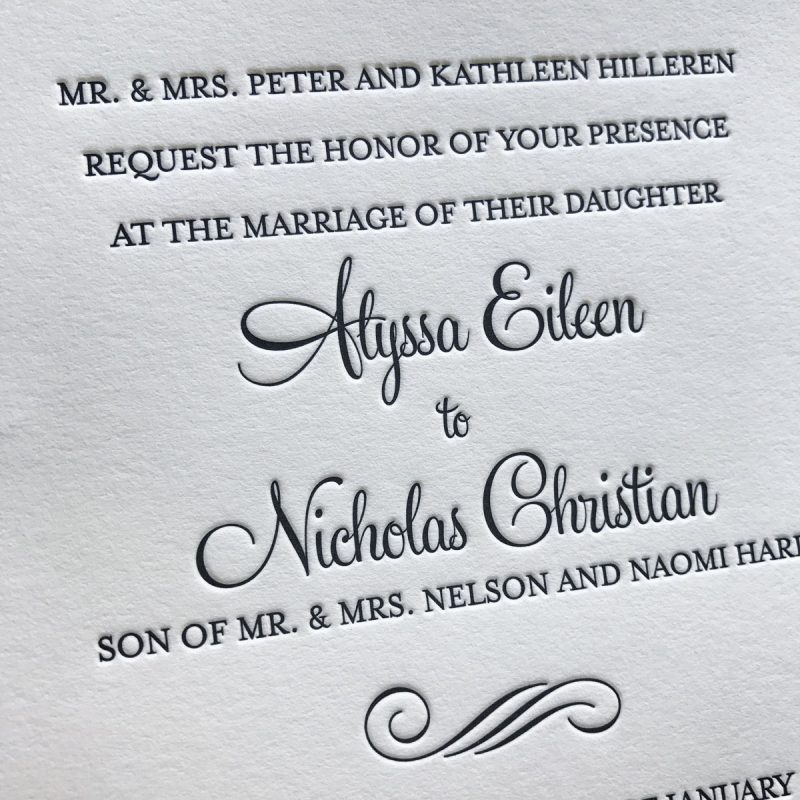 Letterpress Wedding Invitations | Mospens Studio