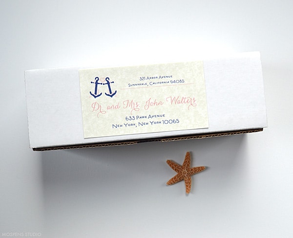 Matching Nautical Anchor Mailing Label