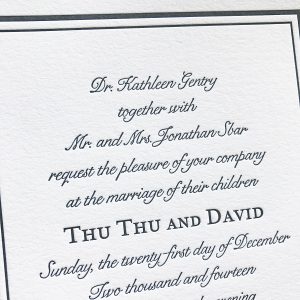 Custom Letterpress Wedding Invitations & Affordable Letterpress Invitations | Mospens Studio