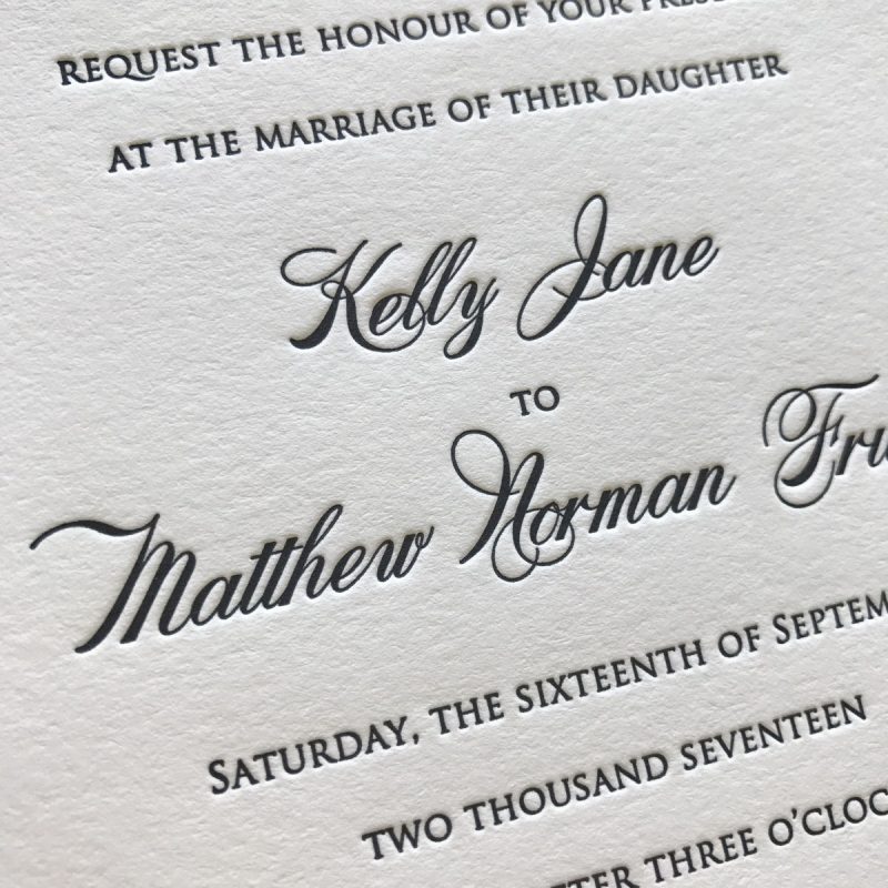 Letterpress Wedding Invitations | Mospens Studio