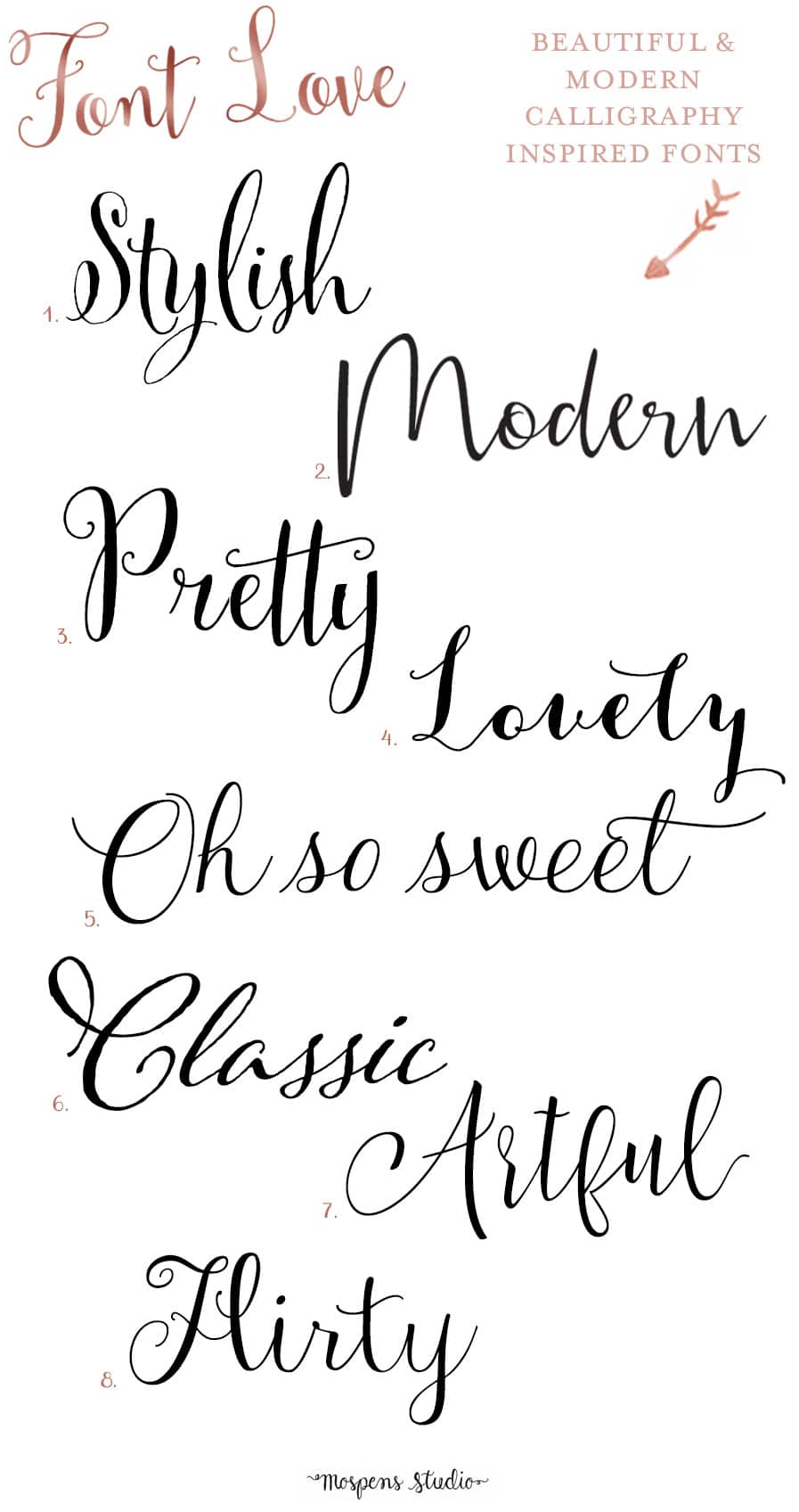  FONT  LOVE SERIES 14 Mospens Studio Custom Wedding 