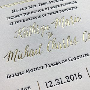 Custom Letterpress Wedding Invitations & Affordable Letterpress Invitations | Mospens Studio