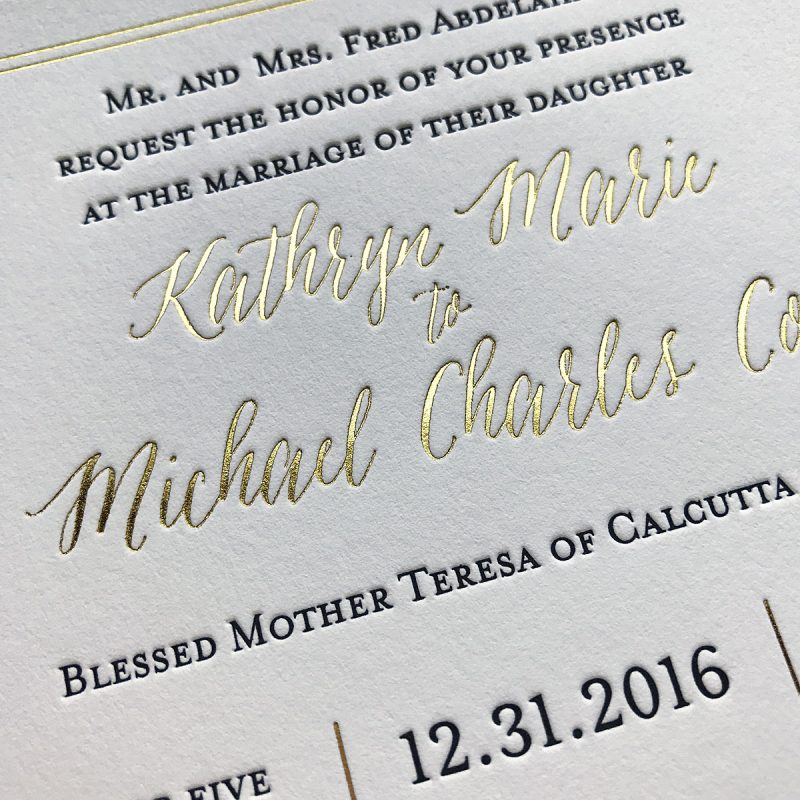 Custom Letterpress Wedding Invitations & Affordable Letterpress Invitations | Mospens Studio