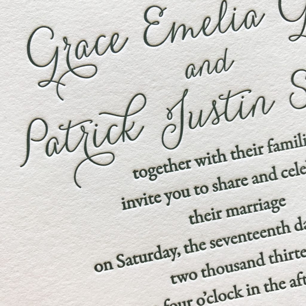 Letterpress Wedding Invitations | Mospens Studio