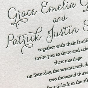 Custom Letterpress Wedding Invitations & Affordable Letterpress Invitations | Mospens Studio