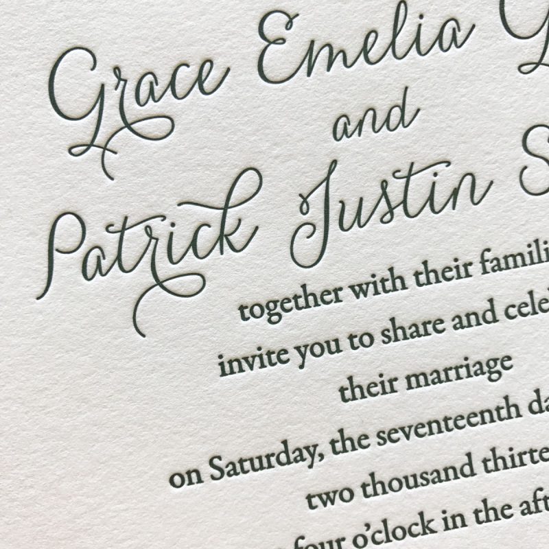 Letterpress Wedding Invitations | Mospens Studio