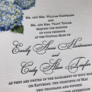 Custom Letterpress Wedding Invitations & Affordable Letterpress Invitations | Mospens Studio