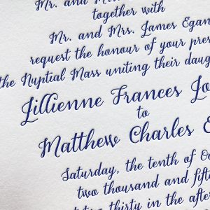 Custom Letterpress Wedding Invitations & Affordable Letterpress Invitations | Mospens Studio