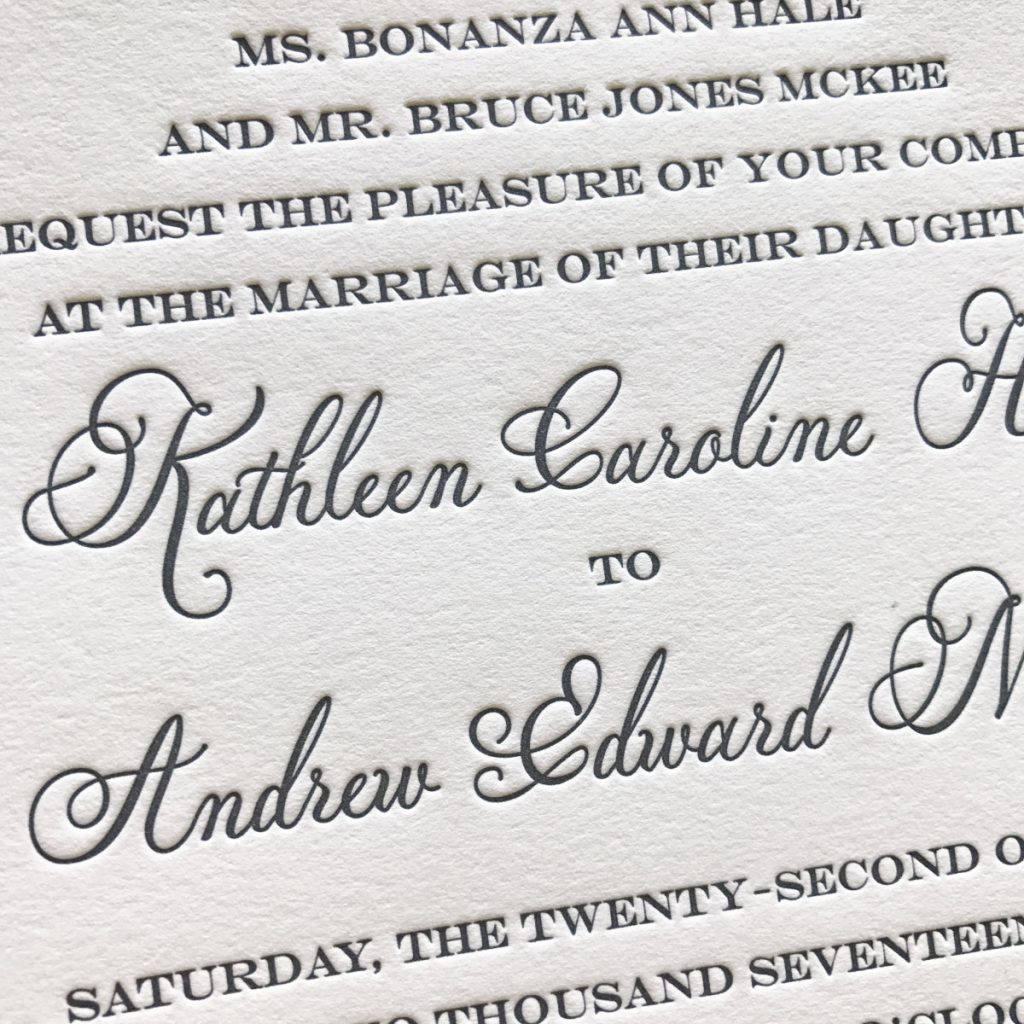 Letterpress Wedding Invitations | Mospens Studio