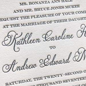 Custom Letterpress Wedding Invitations & Affordable Letterpress Invitations | Mospens Studio