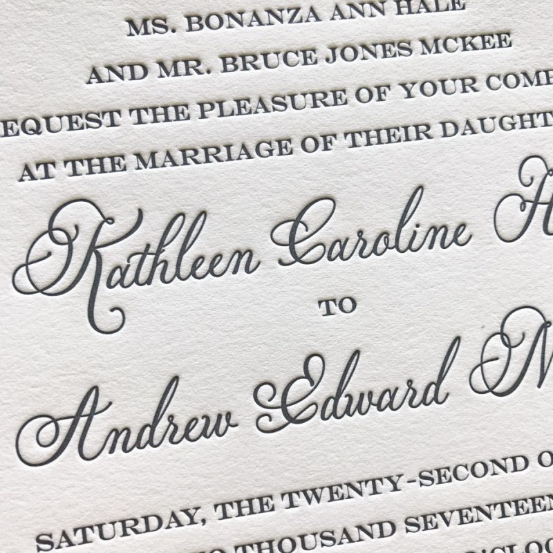 Letterpress Wedding Invitations | Mospens Studio