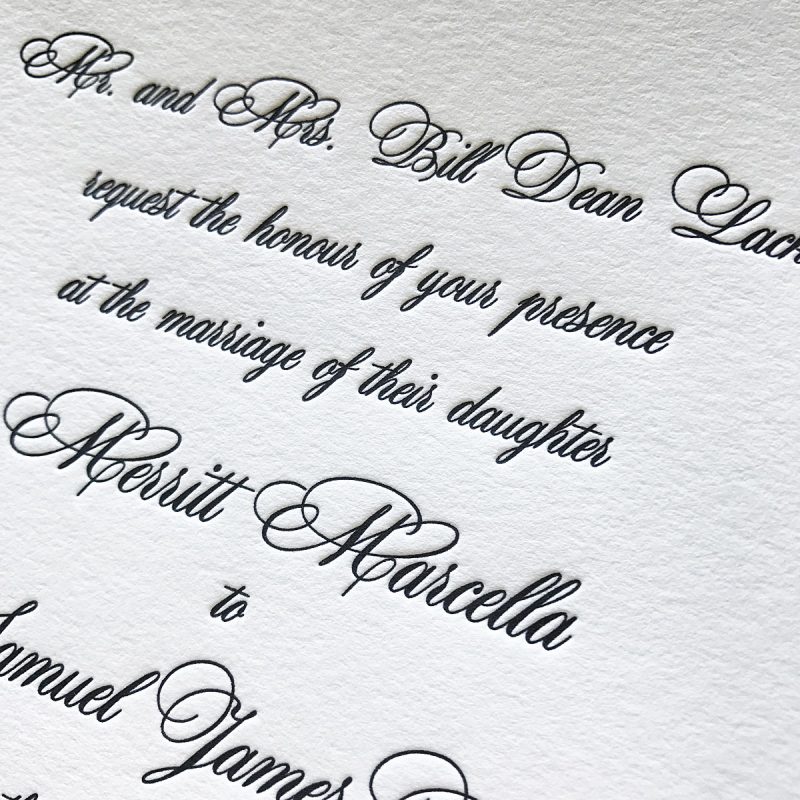 Letterpress Wedding Invitations | Mospens Studio