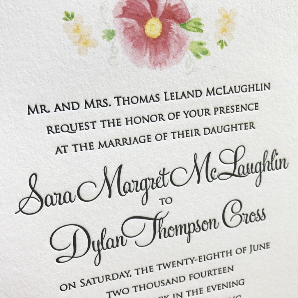 Custom Letterpress Wedding Invitations & Affordable Letterpress Invitations | Mospens Studio