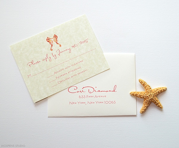 Beach wedding invitations