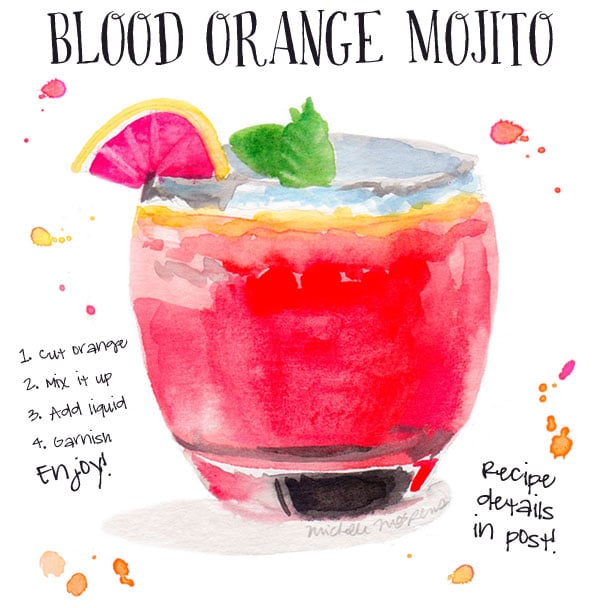 SIGNATURE DRINK IDEA: BLOOD ORANGE MOJITO COCKTAIL