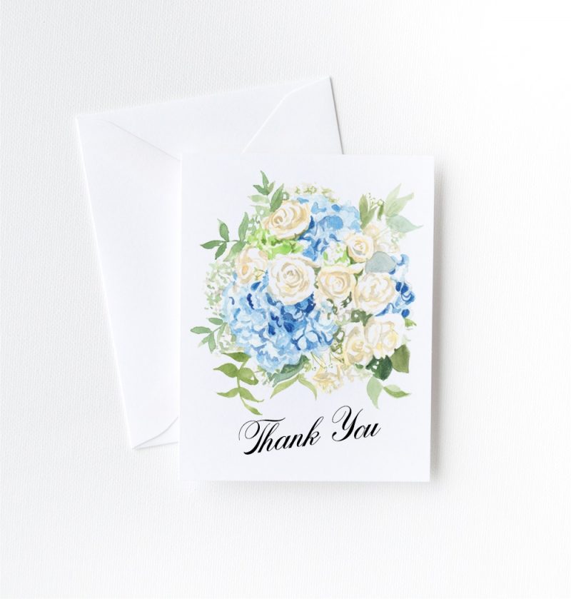 Wedding bouquet thank you cards. | Mospens Studio