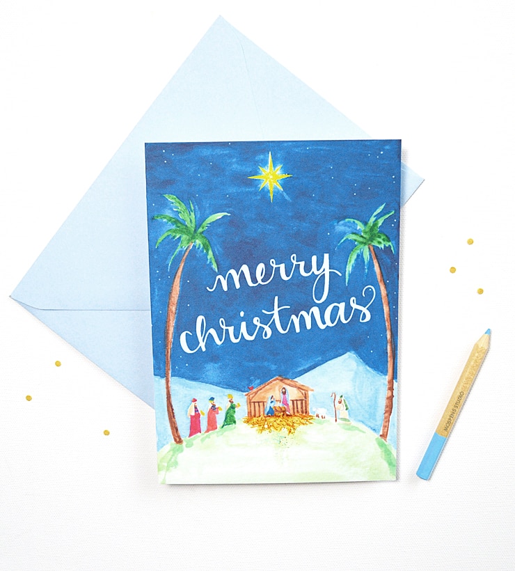 Nativity Scene Christmas Card Set  Custom Invitations 
