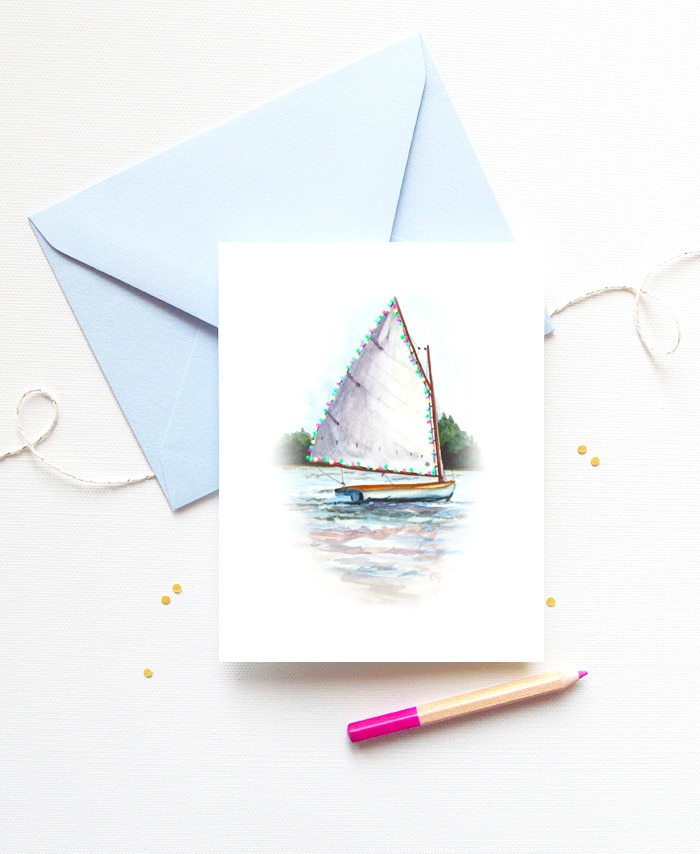 handmade and watercolor christmas cards by artist michelle mospens mospens studio - Nautical Christmas Cards handmade and watercolor christmas cards by artist michelle mospens mospens studio - Nautical Christmas Cards