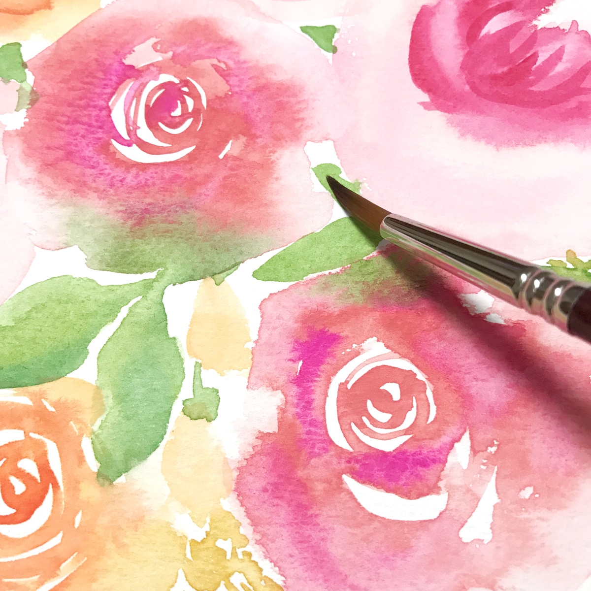 Hand-painted original watercolor floral paintings by artist Michelle Mospens. - Mospens Studio