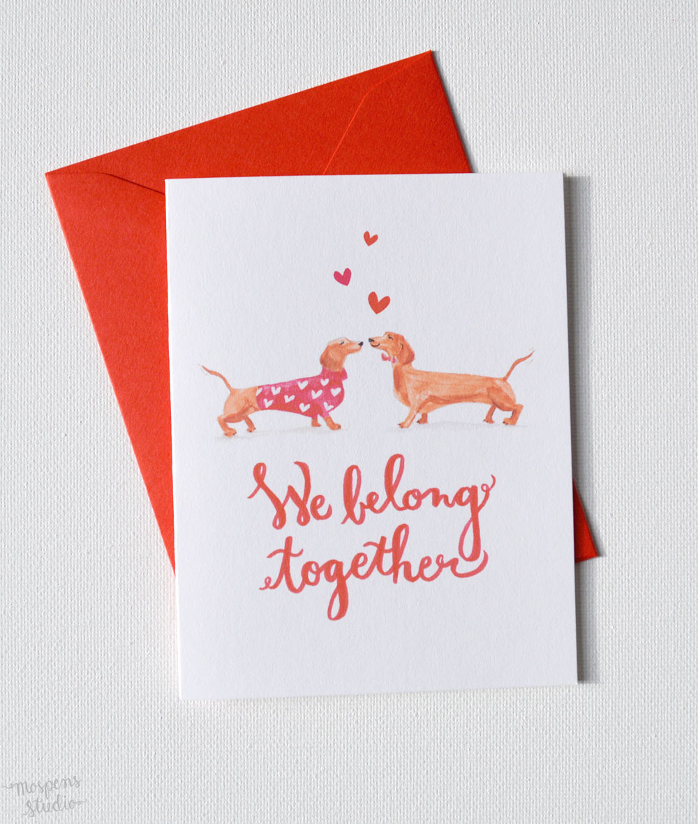 DACHSHUND DOG LOVERS Custom Invitations Unique Wedding Invitations 