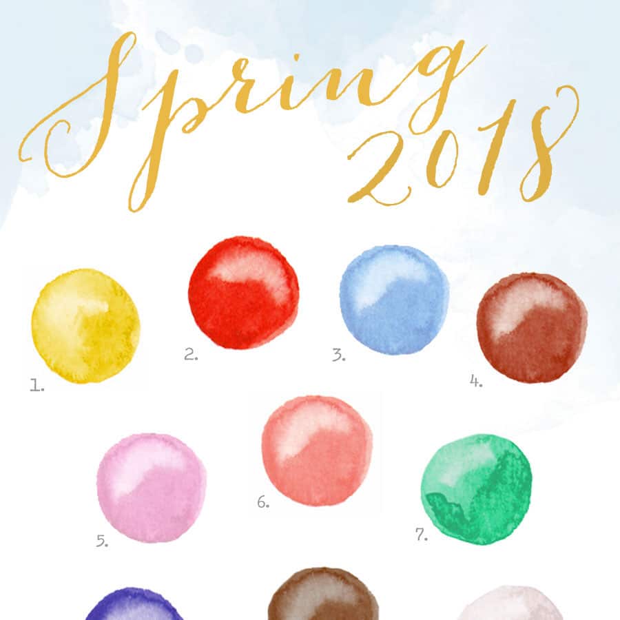 Spring 2018 Color Report : COLOR PALETTE NO. 107