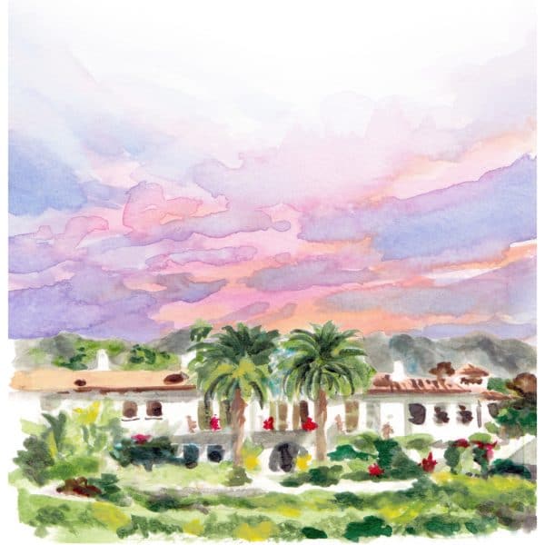 Hand-painted wedding venue by artist Michelle Mospens. - Mospens Studio