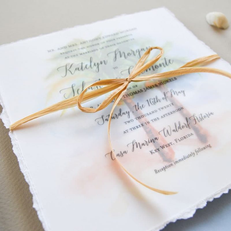 Beach Wedding Invitations | Mospens Studio