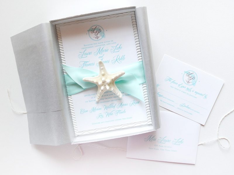 Beach Wedding Invitations | Mospens Studio