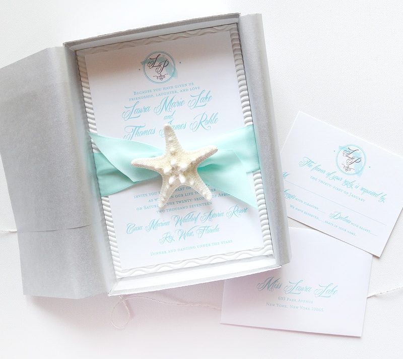 Beach Wedding Invitations | Mospens Studio