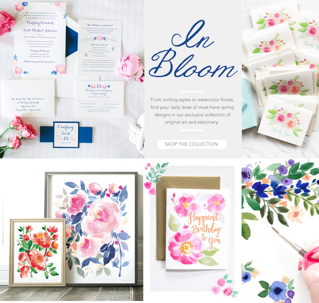 Custom Invitations, Unique Wedding Invitations, Watercolor Art & Stationery