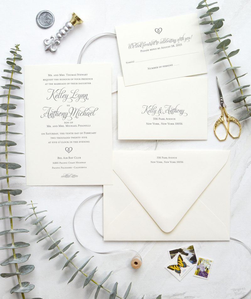 Letterpress Wedding Invitation | Mospens Studio