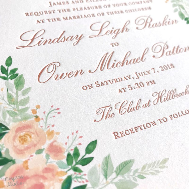 Letterpress Wedding Invitations | Mospens Studio