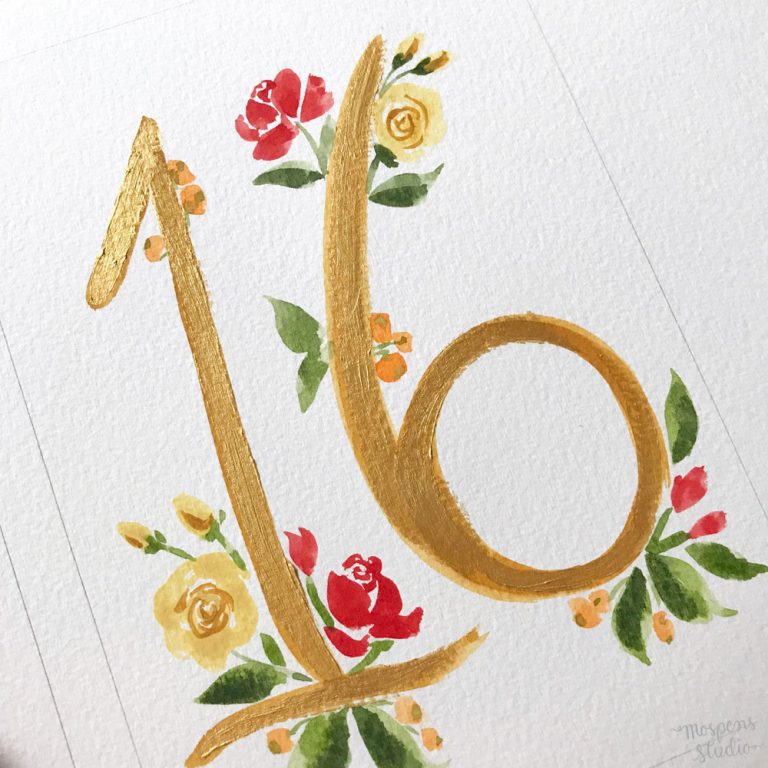 CURRENT PROJECT PAINTED TABLE NUMBERS FOR ALEXIA Mospens Studio