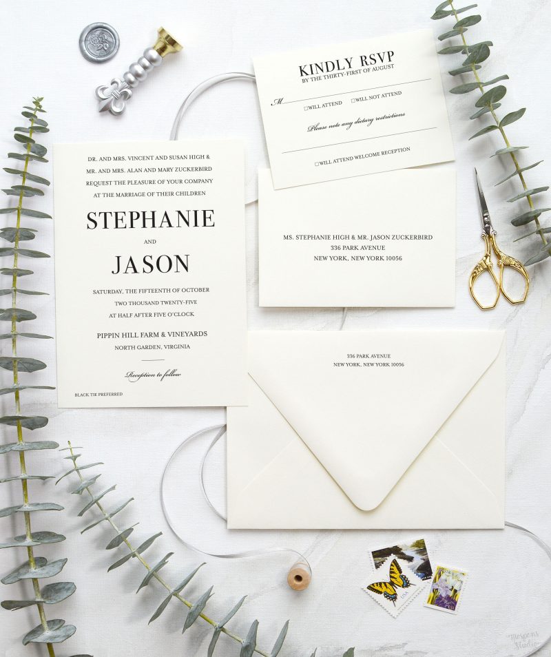 Letterpress Wedding Invitation | Mospens Studio