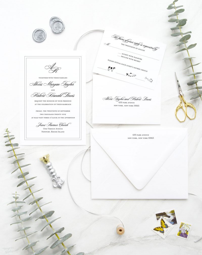 Letterpress Wedding Invitation | Mospens Studio