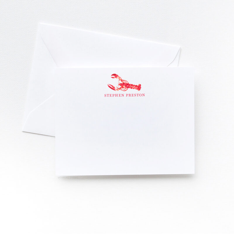 lobster personalized note cards
