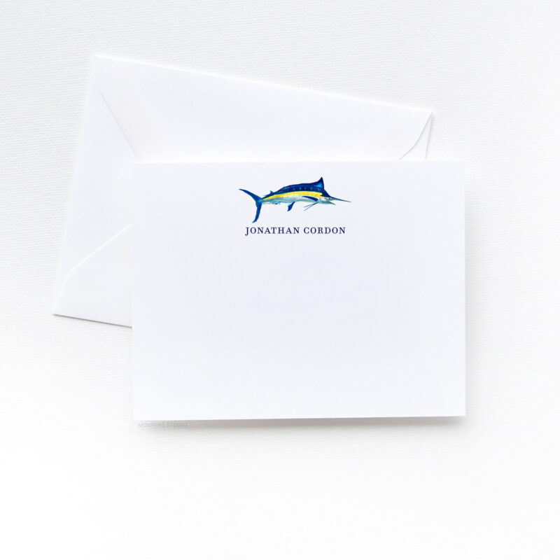 Marlin Fish Personalized Note Cards