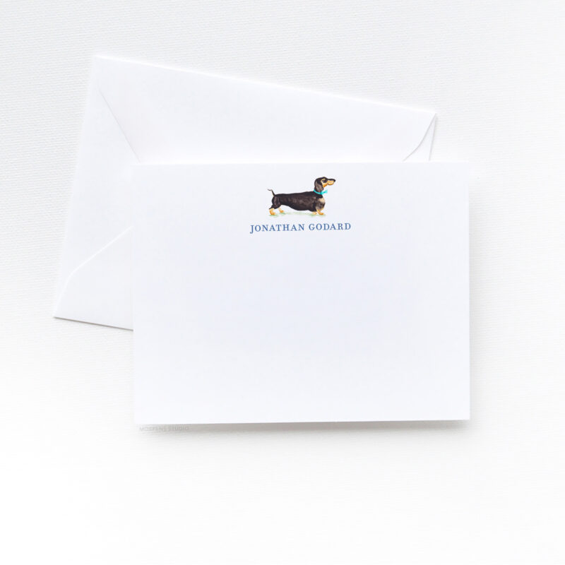 Dachshund Dog Personalized Note Cards