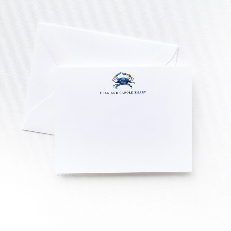Blue Crab Personalized Note Cards