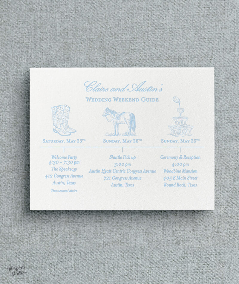 Letterpress wedding invitations