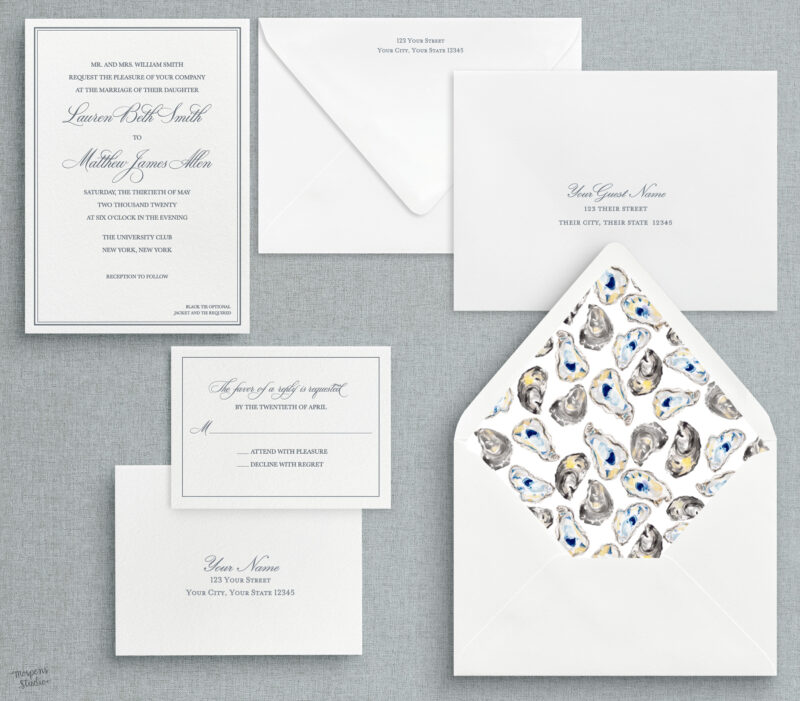 Letterpress wedding invitations